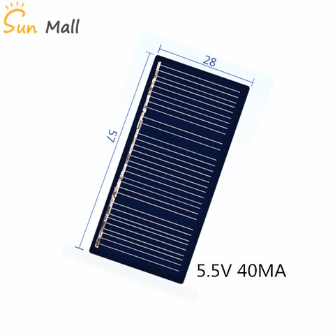 Mini Poly Solar Panel 5V /5.5V 40MA for DIY Toy/Solar Lawn Light Sensor Lights/ Solar Flashlight  5.5V ► Photo 1/4