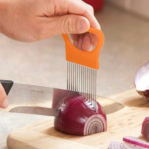 2022 New Kitchen Gadgets Onion Slicer Tomato Vegetables Safe Fork vegetables Slicing Cutting Tools ► Photo 1/6