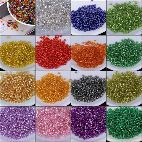 20g(1440pcs) 2mm Czech Seed Spacer Glass Beads With Silver Diy Garment Making Material For Handmade Cross stitch Accessories ► Photo 1/4