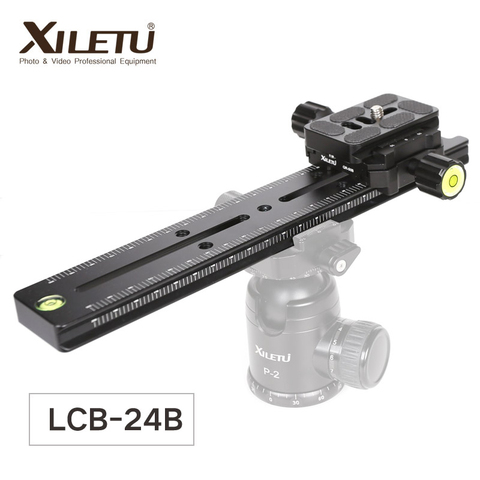 XILETU LCB-24B Lengthened Quick Release Plate Kit 240mm Nodal Slide Tripod Rail Multifunctional Universal Track Dolly Slider ► Photo 1/6