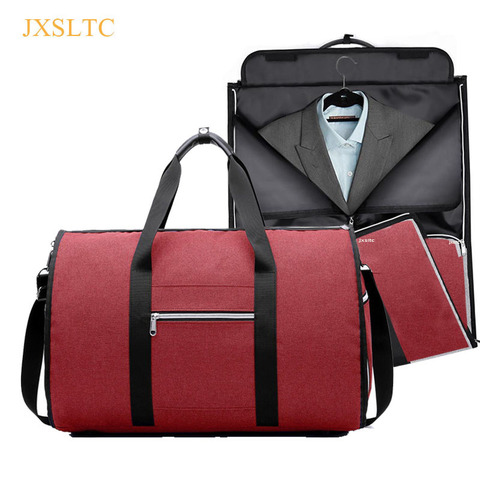 JXSLTC Men travel bags for suit  Foldable Waterproof bags hand luggage business travel duffle bag 5 stars weekend luggage bag ► Photo 1/6