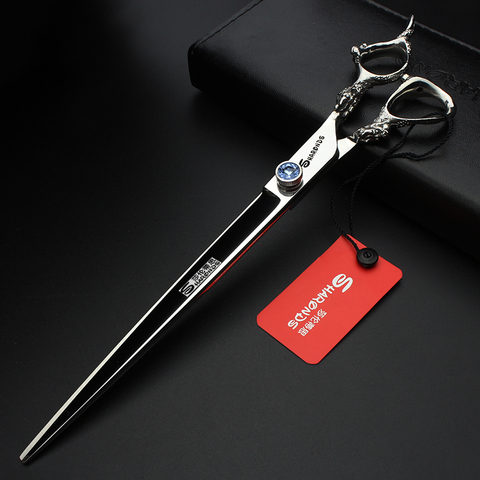 9 inch professional hairdressing scissors personality sapphire dragon handle salon barber hair scissors dedicated scissors ► Photo 1/6