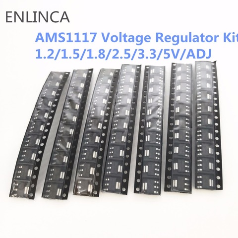 70pcs kit Voltage Regulator Kit AMS1117 1.2V/1.5V/1.8V/2.5V/3.3V/5.0V/ADJ lm1117 AMS1117-1.2 AMS1117-1.8 AMS1117-2.5 AMS1117-3.3 ► Photo 1/2