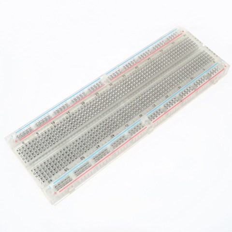 Crystal Breadboard 830 Point Solderless PCB Bread Board MB-102 MB102 With color bar Test Develop DIY 16.5*5.5cm ► Photo 1/6