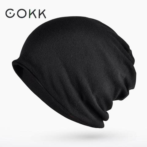 COKK Beanie Stocking Hat Male Winter Hats For Women Men Unisex Knitted Cap Mens Skullies Beanies Warm Turban Hat Female Bonnet ► Photo 1/6
