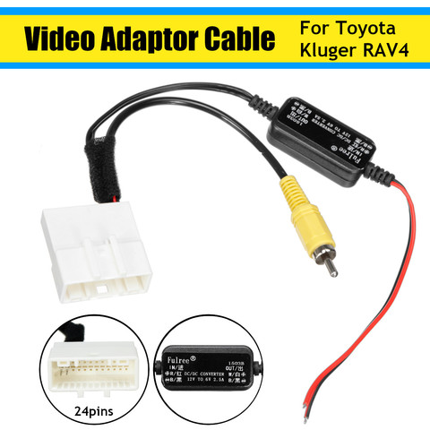 24 Pin Car Camera Adapter Connector Wire Original Reversing Camera To GPS Head Unit Cable For Toyota Kluger RAV4 ► Photo 1/5