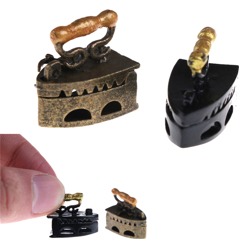 Hot Sale Mini Dollhouse Miniature 1:12 Toy Vintage Metal Black Iron Clothes Tool Urniture Toys Accessories ► Photo 1/6