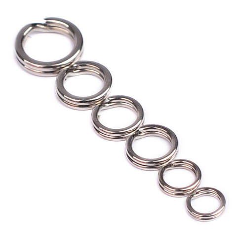 10pcs/lotStainless Steel Ring Split Clip Swivel Double Loop Quick Change Ring Fishing Accessory with fishing lure bait hook ► Photo 1/4