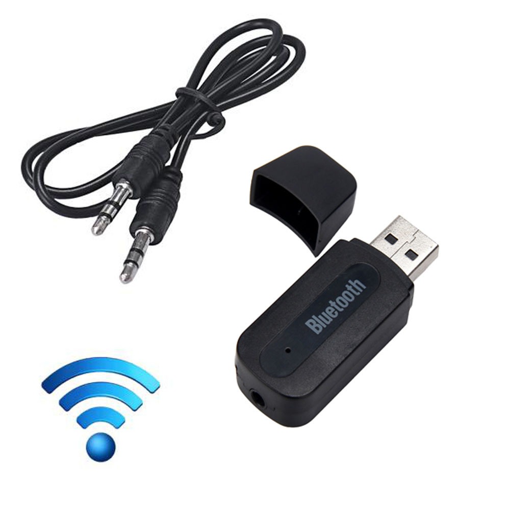 USB Bluetooth 3.5mm Stereo Audio Music Receiver Adapter for Wireless Speaker 