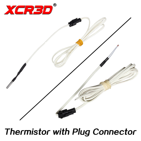 XCR3D 3D Printer Part 100k ohm B3950 NTC Thermistor Temperature Sensor HT-NTC100K 1 Meter 1.5m 2M Cable with Plug Connector ► Photo 1/6