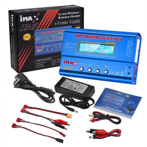 Hot Sale iMAX B6 80W/50W Digital RC Balance Charger Discharge for LiPo NiMH NiCd LiFe Pb Battery with 15V 6A AC Adapter ► Photo 1/5