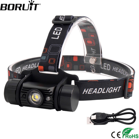 BORUiT RJ-020 XPE LED Induction Headlamp 1000LM Motion Sensor Headlight 18650 Rechargeable Head Torch Camping Hunting Flashlight ► Photo 1/6