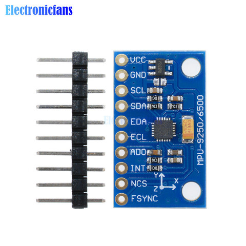 1Set SPI IIC/I2C GY-9250 MPU 9250 MPU-9250 9-Axis Attitude +Gyro+Accelerator+Magnetometer Sensor Board Module MPU9250 3-5V Power ► Photo 1/6