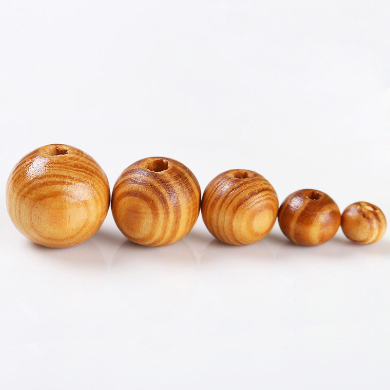6-18mm Pine Natural Round Wood Spacer wooden Beads Fit for bracelet necklace DIY 