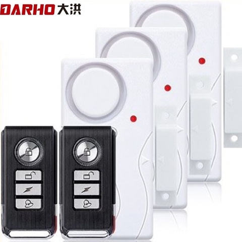 Darho Door Window Entry Security Wireless Remote Control Sensor Alarm Host Burglar Security Alarm System Home Protection Kit ► Photo 1/6