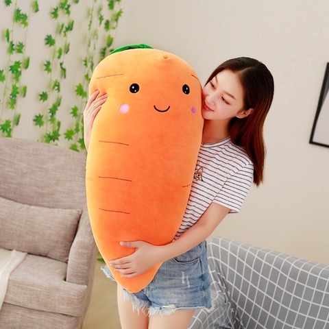 55/75/95cm Cretive Simulation Plant Plush Toy Stuffed Carrot Stuffed With Down Cotton Super Soft Pillow Lovely Gift For Girl ► Photo 1/6