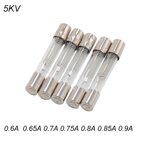 5/10PCS 5KV Microwave Oven Fuse 6*40mm 0.6 0.65 0.7 0.75 0.8 0.85 0.9A Glass Tube Fuse 6x40mm High-Pressure Fuse ► Photo 1/4