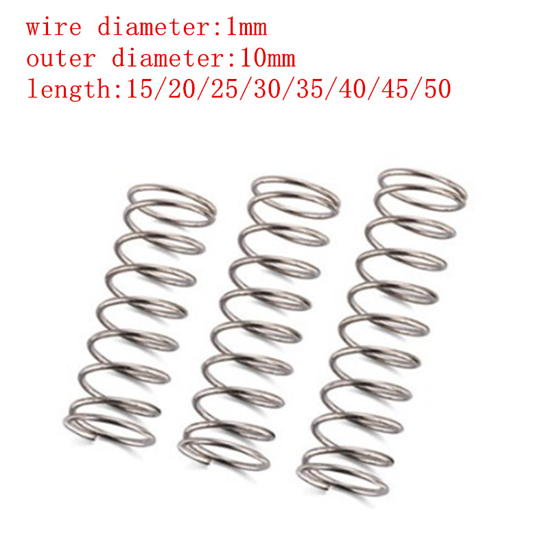 1mm Wire Diameter Compression Spring 304 Stainless Steel Small Spring Pressure 