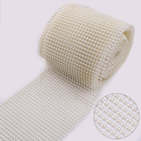12/18/24 Rows 4/5/8mm 1 Yard  Ivory Half Round ABS Plastic Pearl Beads Chain DIY Garland Wedding Party Decoration ► Photo 1/6
