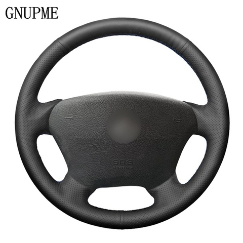 Black DIY Artificial Leather Car Steering Wheel Cover for Mercedes Benz W163 M-Class ML230 270 320 350 430 500 1997 ► Photo 1/6