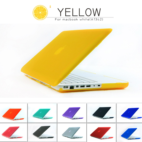 New Rubberized Frosted Matte Cover Case Sleeve For Apple Macbook White MC516 MC207 A1342 Laptop Bag Free Keyboard Cover ► Photo 1/6