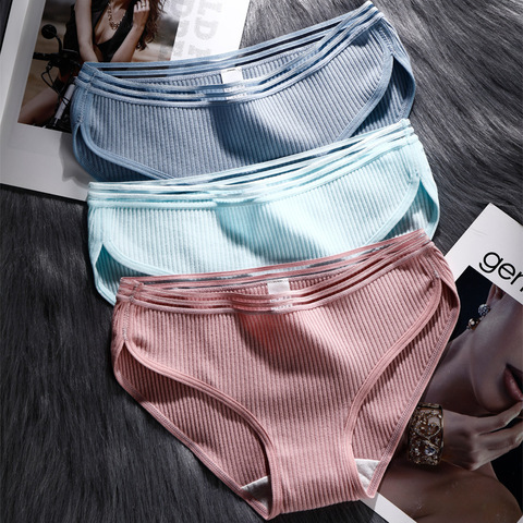 Women's panties 2022 cotton solid color gril briefs sexy lingerie female casual underwear ladies underpants women intimate ► Photo 1/6