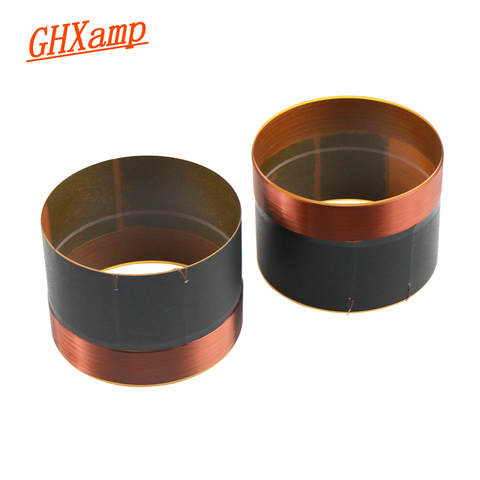 GHXAMP 75.5mm woofer voice coil glass fiber pure copper wire two layers 75.5mm stage speaker BASS voice coil accessories 2pc ► Photo 1/6