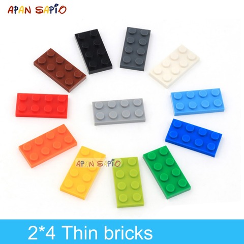 60pcs DIY Building Blocks Thin Figure Bricks 2x4Dots Educational Creative Size Compatible With lego Plastic Toys for Children ► Photo 1/6