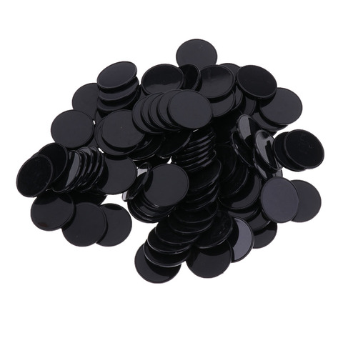 100 Pcs Plastic Poker Chips Bingo Board Games Markers Tokens Kids Counting Toy Family Club Party Supplies Black ► Photo 1/6