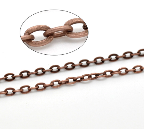 8SEASONS 10M Copper Tone Links-Opened Cable Chains 4x3mm (B14980) ► Photo 1/3