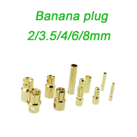 10Pairs/Set 2mm Bullet Banana Plug Wire Connector Tool for RC Battery Fs 
