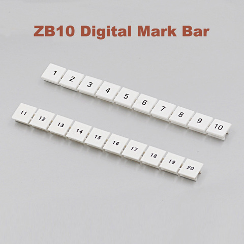 ZB10 digital marker strip for UK10N Din Rail Terminal Block Mark bar morsettiera ZB-10 bornier terminals marking label ► Photo 1/5