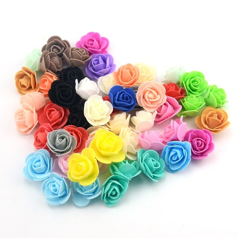 100pcs/lot Mini PE Foam Rose Flower Head Artificial Handmade DIY Wedding Home Decoration Party Supplies Fake Flowers ► Photo 1/6