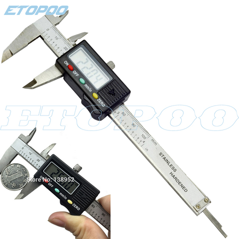ETOPOO stainless steel Digital Caliper 0-100mm 4inch mini pocket electronic vernier caliper slider caliper Gem thickness gauge ► Photo 1/6