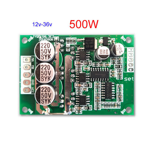 V6.3E2 DC Brushless Motor Drive Control Board Without Hall 12V 24V 36V 500W BLDC ► Photo 1/3