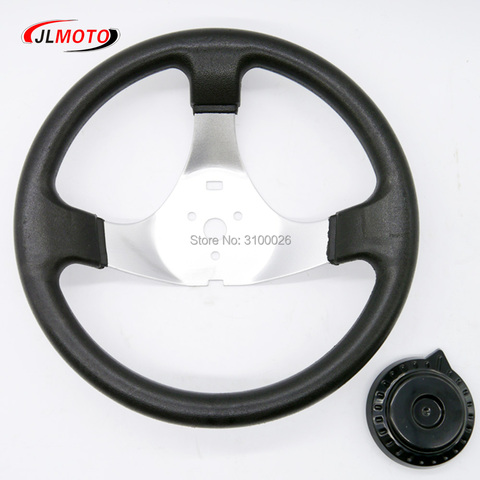 300mm 30cm Steering wheel With Cap Assy Fit For DIY China Go Kart Buggy Karting ATV UTV Bike Parts ► Photo 1/6