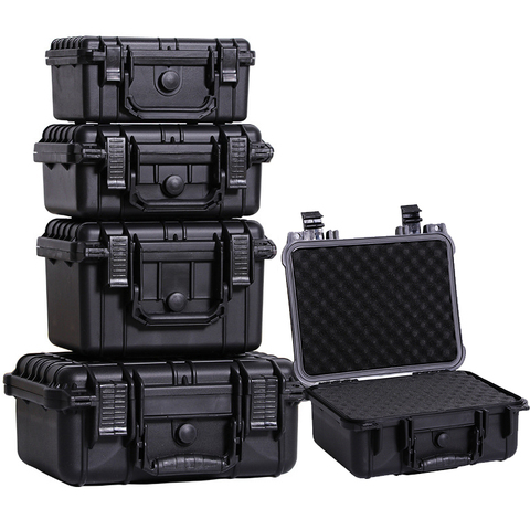 ABS Plastic Sealed Waterproof Safety Equipment Instrument Case Portable Tool Box Dry Box Impact resistant with pre-cut foam ► Photo 1/6