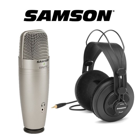 Original SAMSON C01U Pro ( Samson SR850 headphone) USB condenser microphone for studio recording music,sound foley,videos ► Photo 1/1