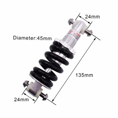 MTB Mountain Bike Metal Rear Suspension Bumper Spring Shock Absorber Bicycle Parts Rear Shock  100/125/135/150mm 1000LBS BZR002 ► Photo 1/6