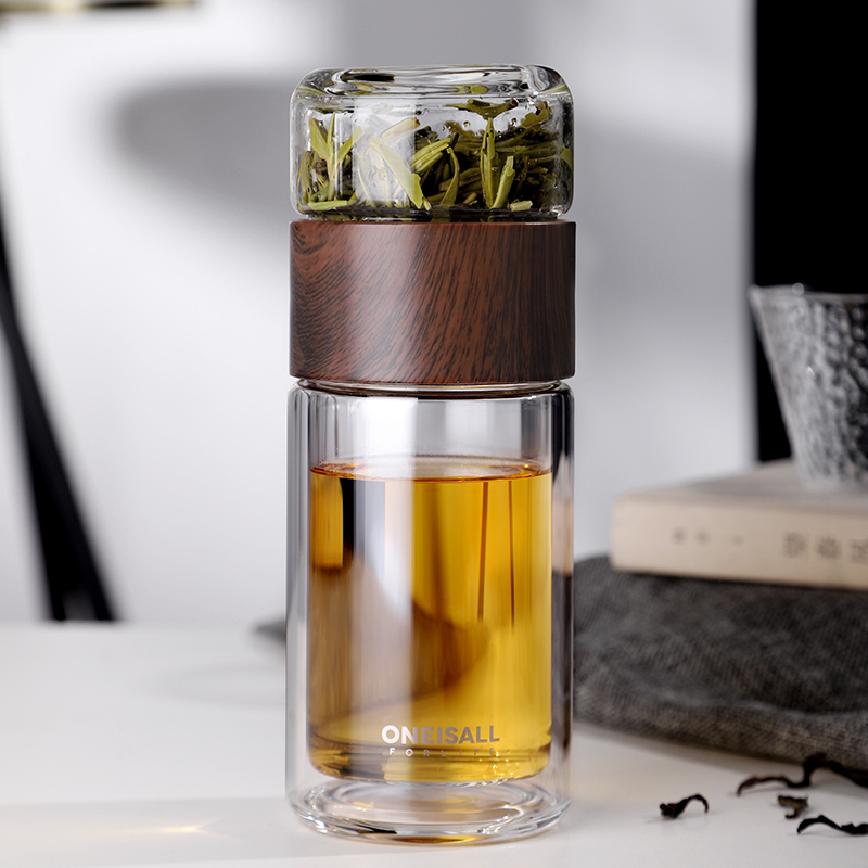 Travel Drinkware Portable Double Wall Glass Tea Bottle Tea Infuser Glass  Tumbler Stainless Steel Filters The Tea Filter - AliExpress