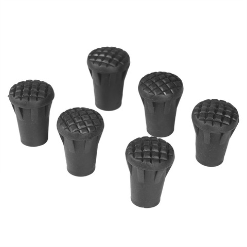 6pcs/Lot Outdoor Hiking Trekking Pole Tips Cap Replacement End Walking Stick Cane Cap Cover Protector Climbing Accessory Kit ► Photo 1/6