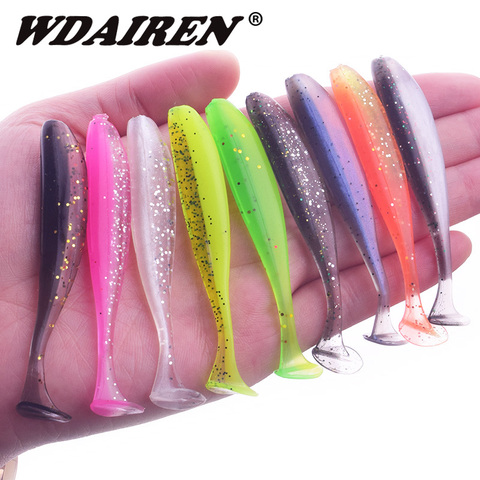 WDAIREN Jigging Wobbler Easy Shiner Fishing Lure 50mm 75mm 95mm Artificial Double Color Silicone Bait Bass Carp Fishing Tackle ► Photo 1/6