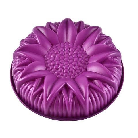 10 inch Round Sunflower Silicone Birthday Cake Baking Pans Handmade Bread Loaf Pizza Toast Tray Silicone Cake Molds ► Photo 1/6