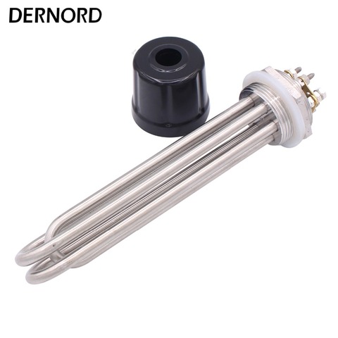 DERNORD DN40 220V/380V 3KW 4.5KW 6KW 9KW SUS304 Water Heating Element Electric Immersion Heater with 1.5