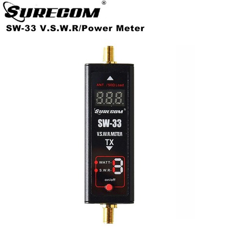 Surecom SW-33 Universal MINI Digital VHF/UHF Power & SWR Meter 125-525MHz SW 33 For Baofeng Walkie Talkie FM Two Way Radio ► Photo 1/6