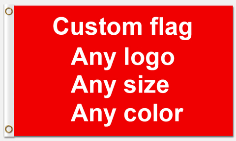 Custom flag 90*150CM any color any logo as your request With White Sleeve Metal Grommets ► Photo 1/4