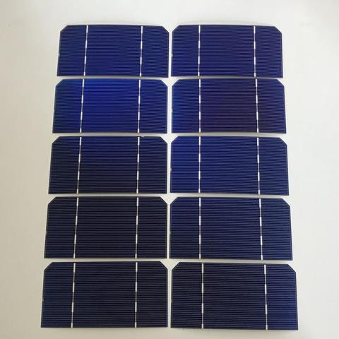 ALLMEJORES 20pcs 125mm*62.5mm Monocrysatlline Solar cell 1.4W 0.5V each piece For diy Solar panel charger ► Photo 1/5