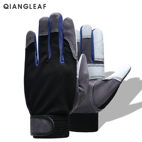 QIANGLEAF Brand Work Gloves Black White Stitching Safety Protection Wear Glove Hiking Bicycle Bike Cycling Winter Gloves 2710 ► Photo 1/5