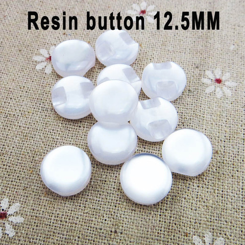 100PCS White Transparent/Mixed RESIN Round Brand Button 12.5MM Coat Boots Sewing Clothes Accessory R-073N2 ► Photo 1/4