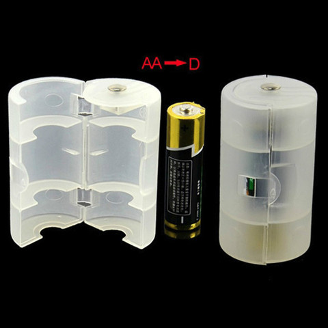 1/2/5Pcs AA to D Size Cell Battery Conversion Adapter Switcher Converter Case Box Holder Converter Case Wholesale ► Photo 1/6